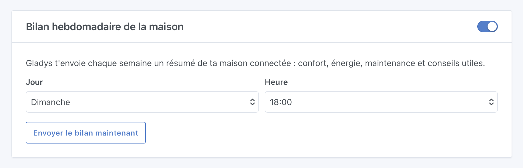 Configure the AI weekly report