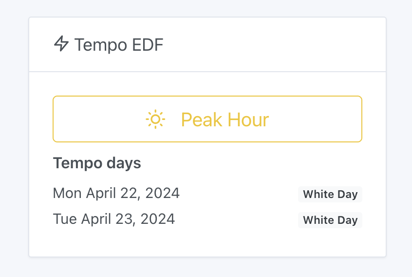 Peak time
