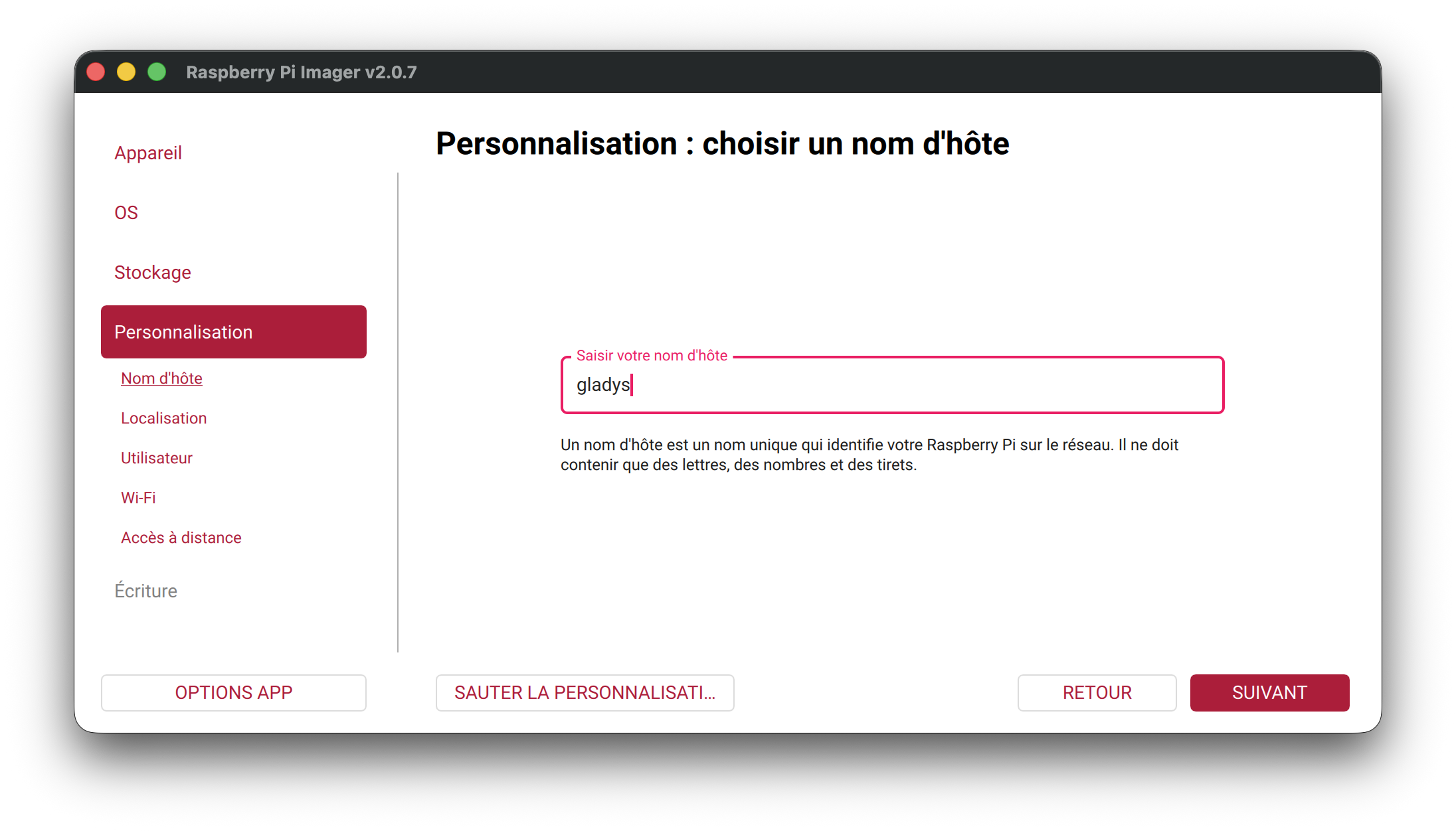 Configure hostname