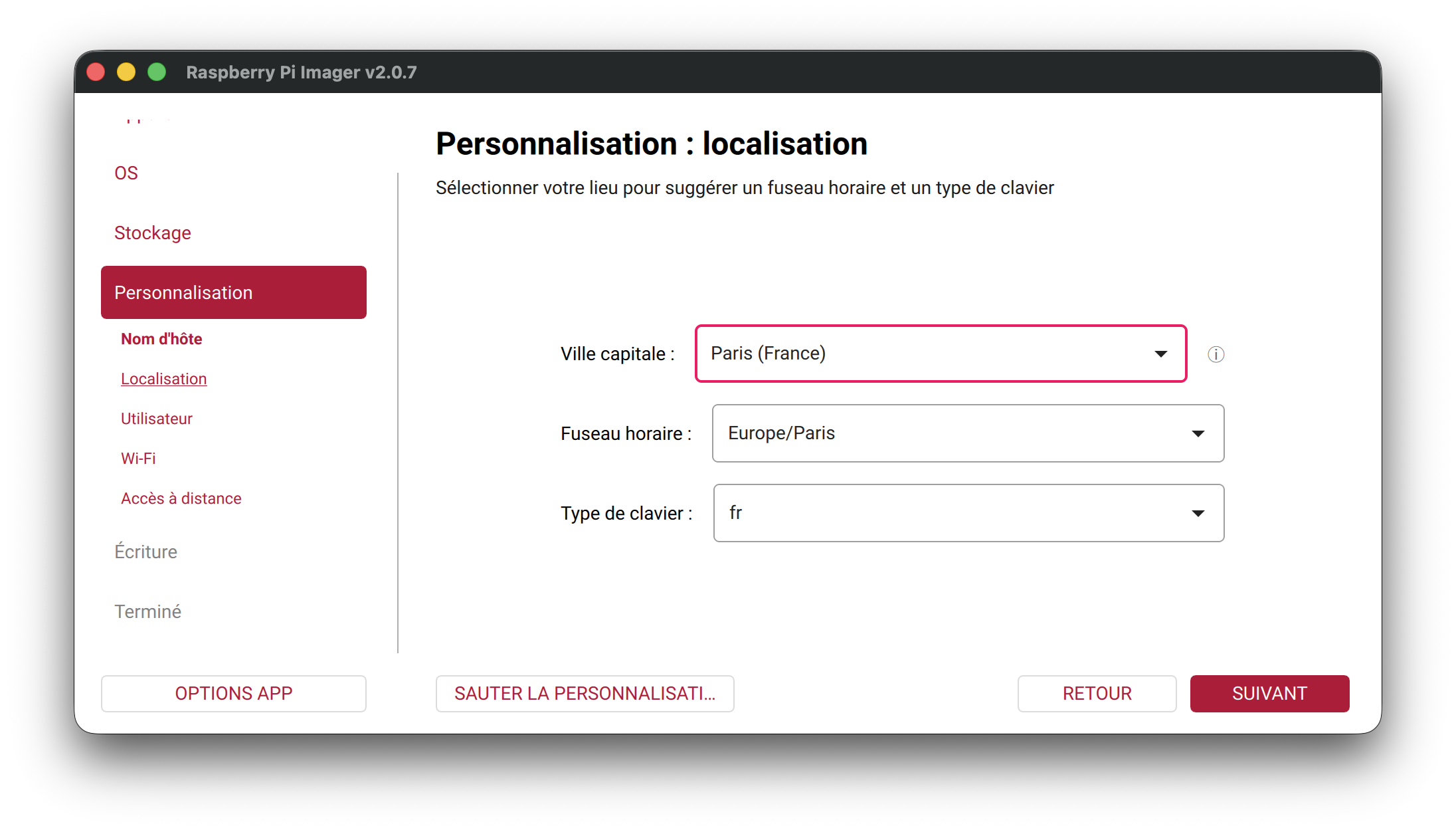 Configure localization