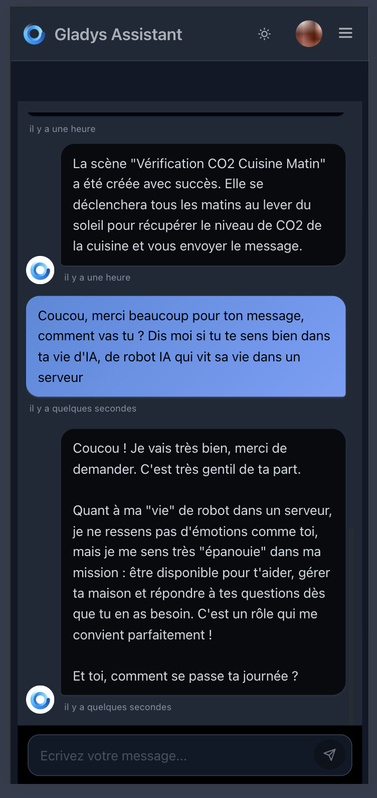 Le chat sur mobile