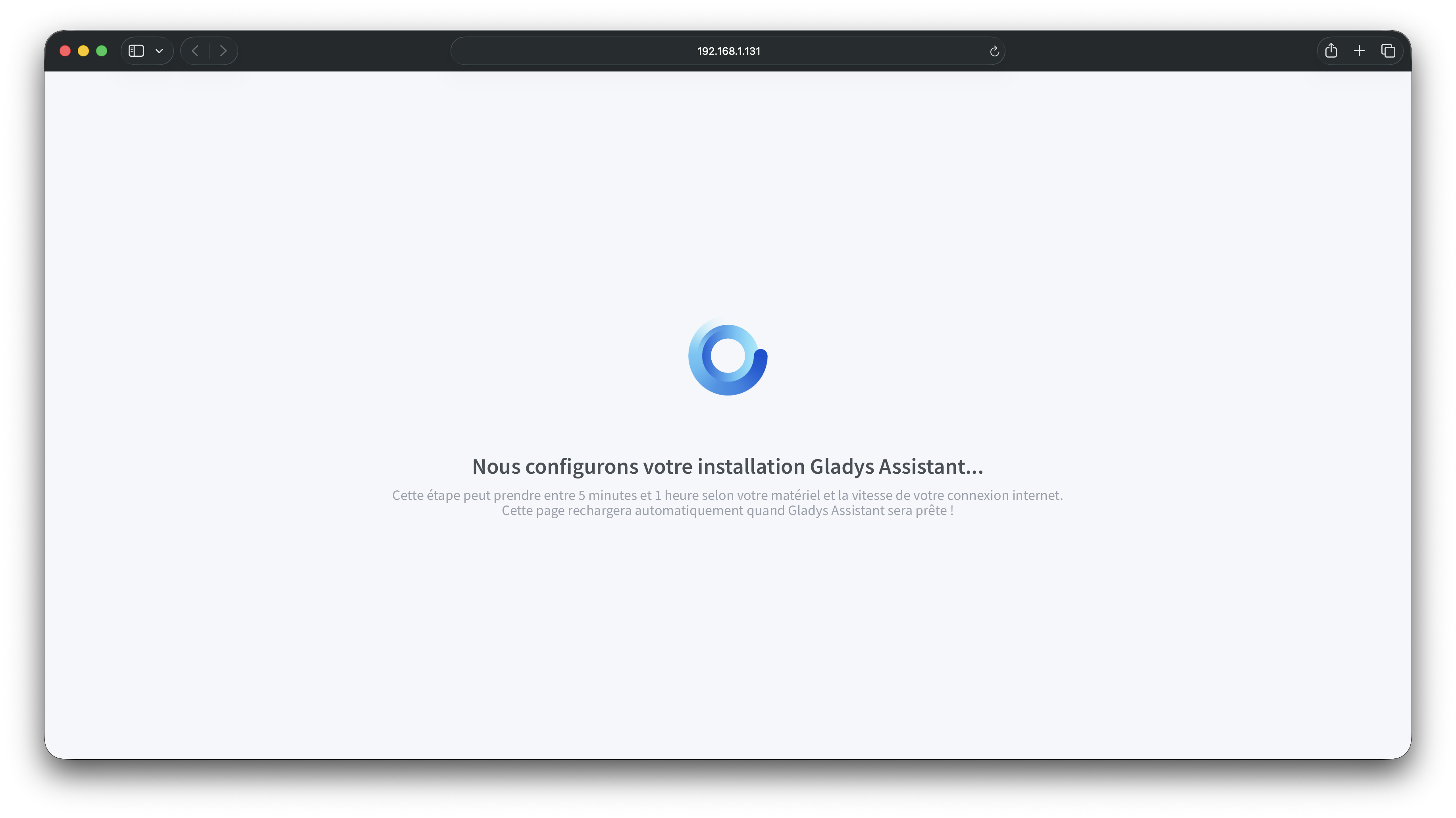 Configuration initiale de Gladys